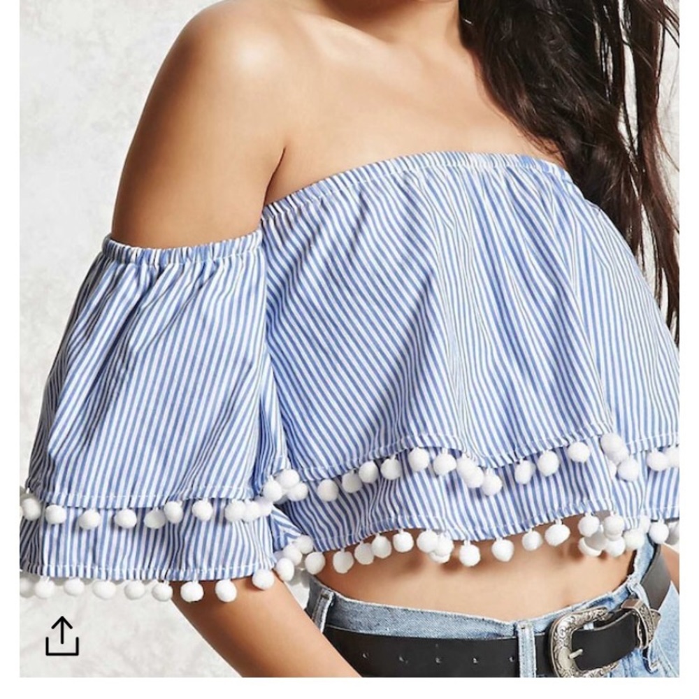 Striped Off the Shoulder Top